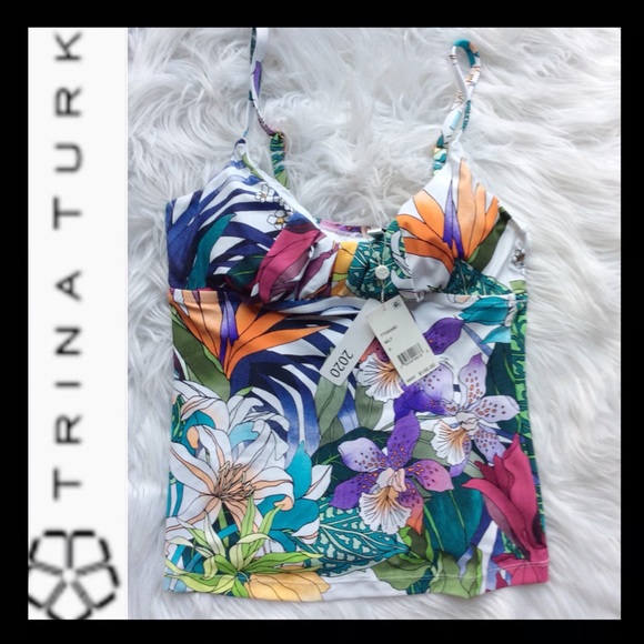 NWT Trina Turk Amazonia Tankini Top - Picture 3 of 12